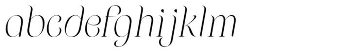 Orangerie Italic Font LOWERCASE