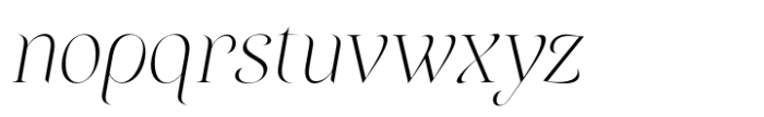 Orangerie Italic Font LOWERCASE