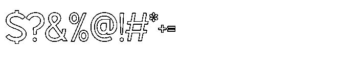 Oravel Inline Font OTHER CHARS