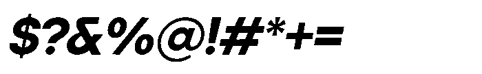 Orbic Bold Italic Font OTHER CHARS