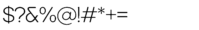 Orbic Light Font OTHER CHARS