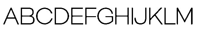 Orbic Light Font UPPERCASE