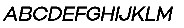 Orbic Medium Italic Font UPPERCASE