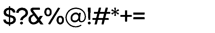 Orbic Medium Font OTHER CHARS