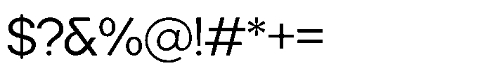 Orbic Regular Font OTHER CHARS