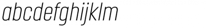 Ordax Light Italic Font LOWERCASE