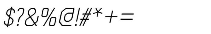 Order Light Italic Font OTHER CHARS