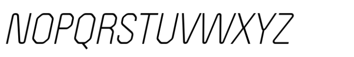 Order Light Italic Font UPPERCASE