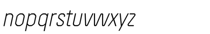 Order Light Italic Font LOWERCASE