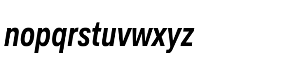 Ordina Compressed Semibold Oblique Font LOWERCASE