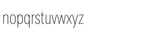 Ordina Compressed Thin Font LOWERCASE