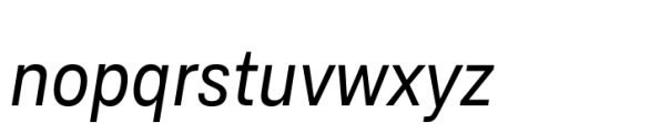Ordina Condensed Oblique Font LOWERCASE