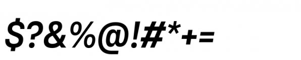 Ordina Condensed Semibold Oblique Font OTHER CHARS