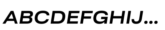 Ordina Expanded Bold Oblique Font UPPERCASE