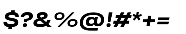 Ordina Expanded Extrabold Oblique Font OTHER CHARS