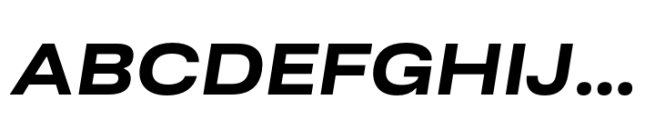 Ordina Expanded Extrabold Oblique Font UPPERCASE