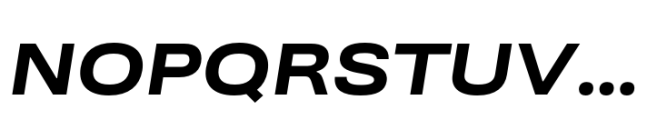 Ordina Expanded Extrabold Oblique Font UPPERCASE