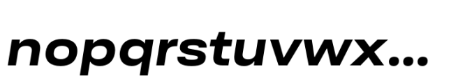 Ordina Expanded Extrabold Oblique Font LOWERCASE