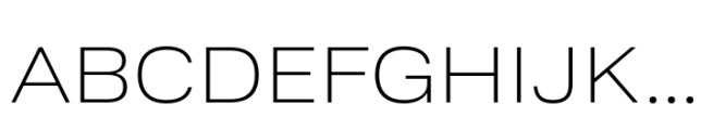 Ordina Expanded Extralight Font UPPERCASE