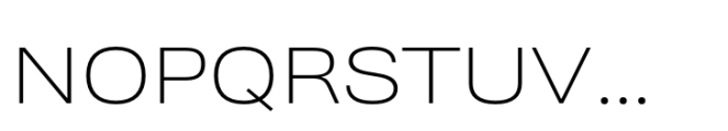 Ordina Expanded Extralight Font UPPERCASE