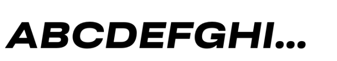 Ordina Expanded Heavy Oblique Font UPPERCASE
