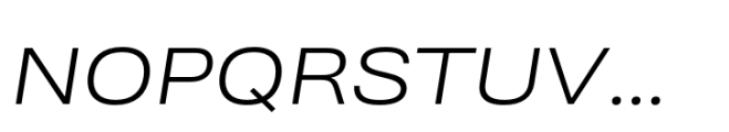 Ordina Expanded Light Oblique Font UPPERCASE