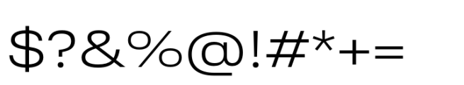 Ordina Expanded Light Font OTHER CHARS