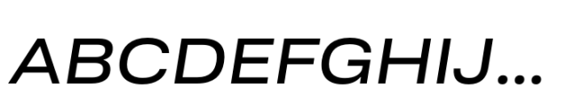 Ordina Expanded Medium Oblique Font UPPERCASE