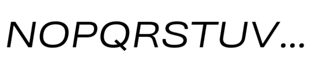 Ordina Expanded Oblique Font UPPERCASE