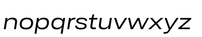 Ordina Expanded Oblique Font LOWERCASE