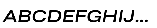 Ordina Expanded Semibold Oblique Font UPPERCASE