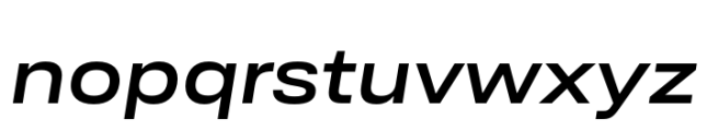 Ordina Expanded Semibold Oblique Font LOWERCASE