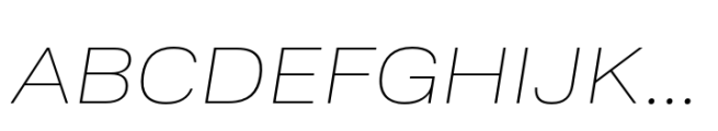 Ordina Expanded Thin Oblique Font UPPERCASE