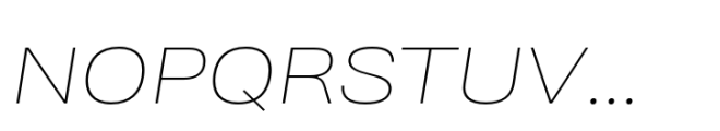 Ordina Expanded Thin Oblique Font UPPERCASE
