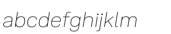 Ordina Thin Oblique Font LOWERCASE