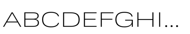 Ordina Wide Extralight Font UPPERCASE