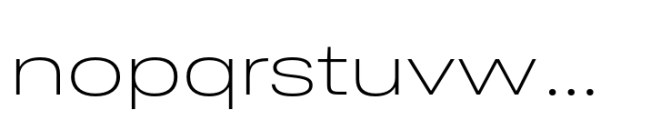 Ordina Wide Extralight Font LOWERCASE