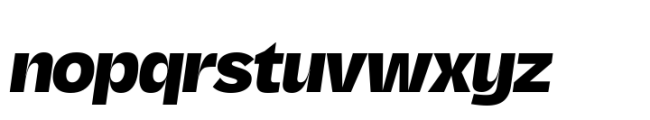 Ordinary Black Italic Font LOWERCASE