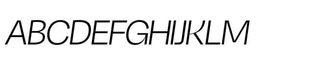 Ordinary Light Italic Font UPPERCASE