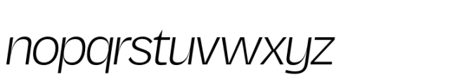 Ordinary Light Italic Font LOWERCASE