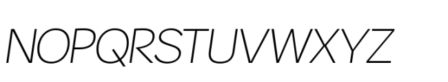 Ordinary Thin Italic Font UPPERCASE