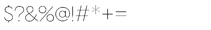 Ordine Thin Font OTHER CHARS