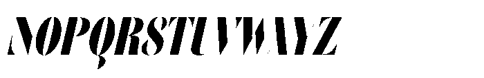 Orelo Compressed Black Italic Font UPPERCASE