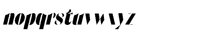 Orelo Compressed Black Italic Font LOWERCASE