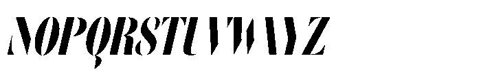 Orelo Compressed Bold Italic Font UPPERCASE