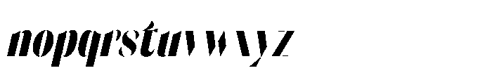 Orelo Compressed Bold Italic Font LOWERCASE