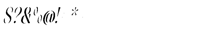 Orelo Compressed Italic Font OTHER CHARS