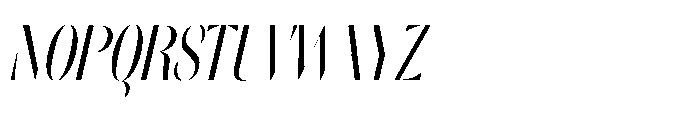 Orelo Compressed Italic Font UPPERCASE