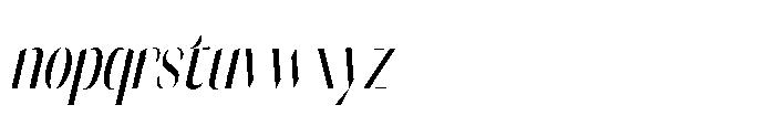 Orelo Compressed Italic Font LOWERCASE