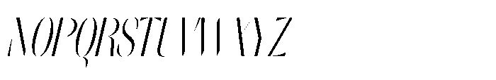 Orelo Compressed Light Italic Font UPPERCASE